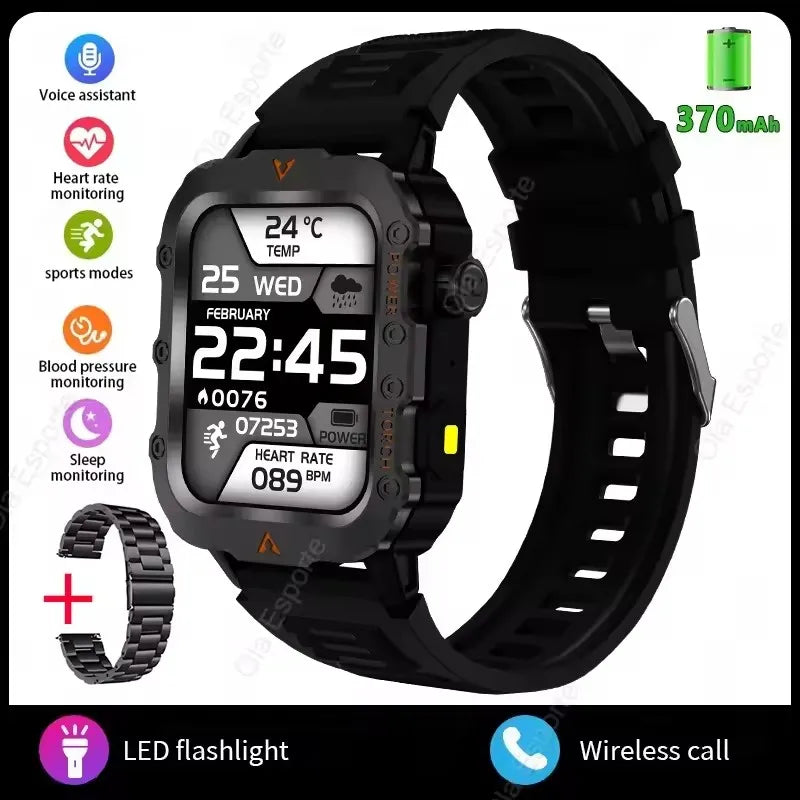 New GPS Sport Smart Watch Waterproof BT Call Militarygrade Outdoor Smartwatch IP67 for Men Women Fashion Business Smartbracelet