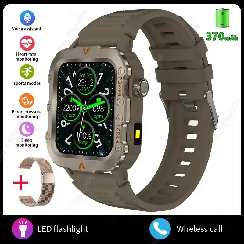 New GPS Sport Smart Watch Waterproof BT Call Militarygrade Outdoor Smartwatch IP67 for Men Women Fashion Business Smartbracelet