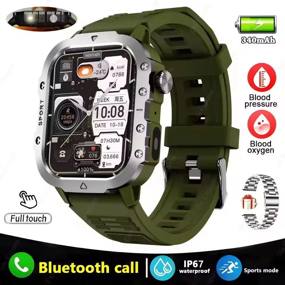 New GPS Sport Smart Watch Waterproof BT Call Militarygrade Outdoor Smartwatch IP67 for Men Women Fashion Business Smartbracelet