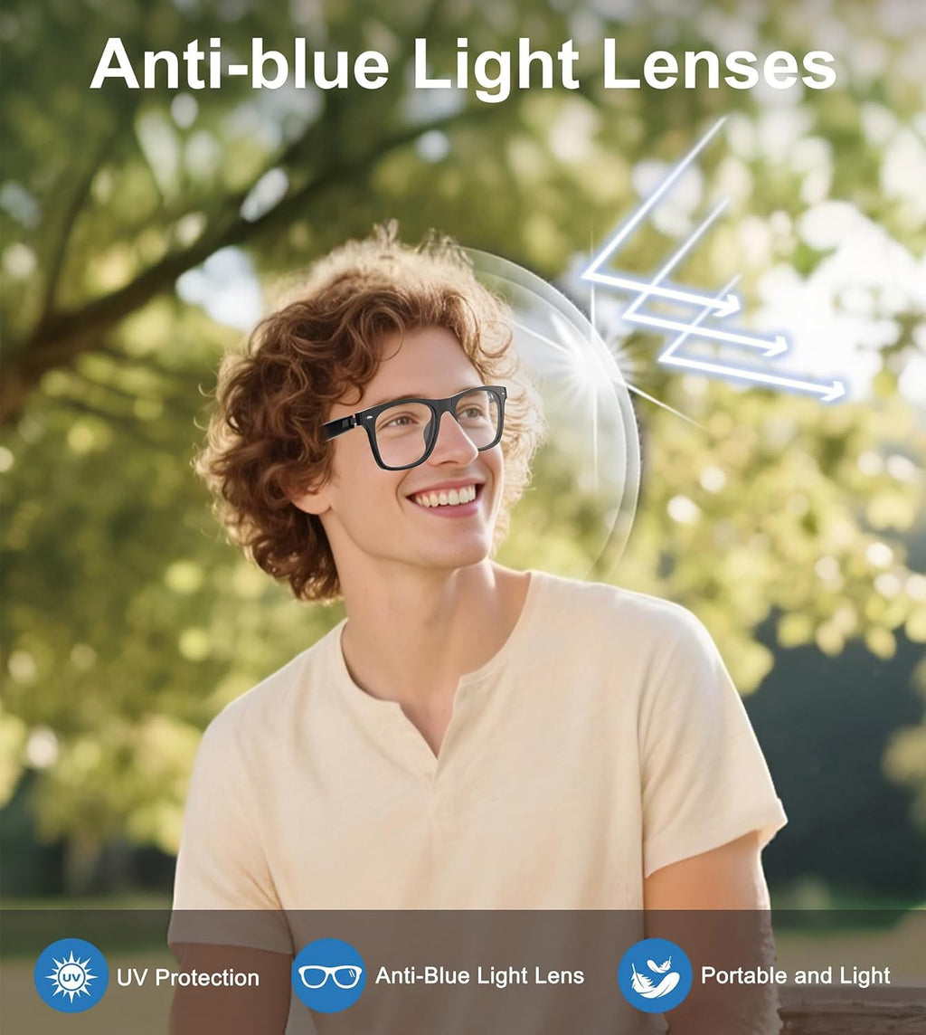 Smart Glasses AI Bluetooth Glasses with 144+ Translation for Men & Woman Travel