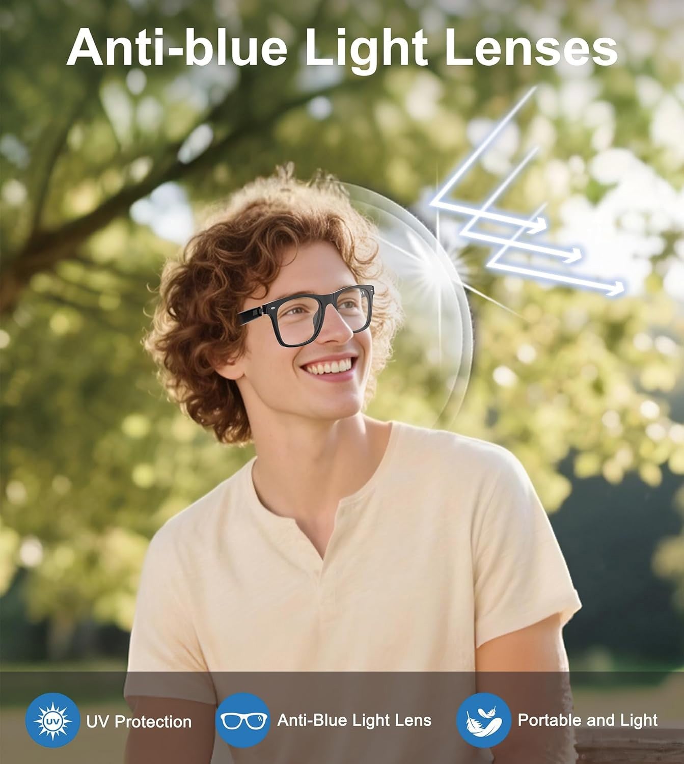 Smart Glasses AI Bluetooth Glasses with 144+ Translation for Men & Woman Travel