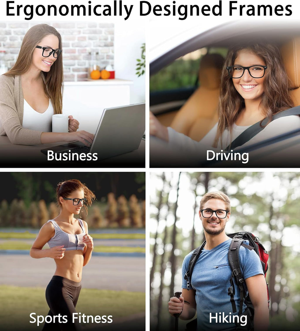 Smart Glasses AI Bluetooth Glasses with 144+ Translation for Men & Woman Travel