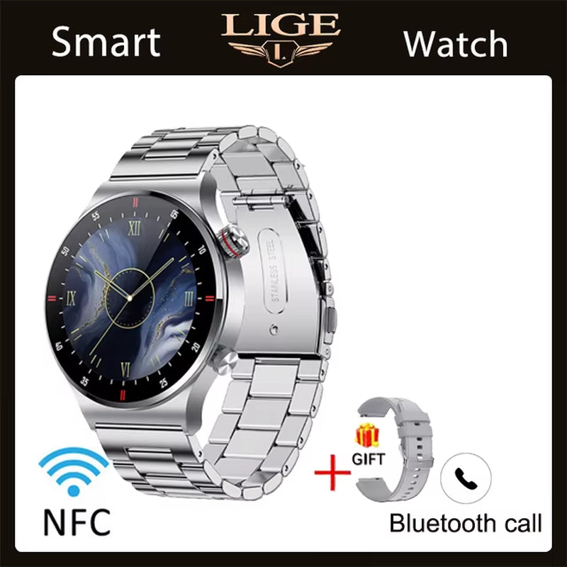 NFC Bluetooth Call Smart Watch Men 2023 Sport Bracelet ECG+PPG Waterproof Custom Watch Face Men Smartwatch for IOS Android