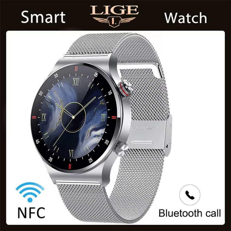 NFC Bluetooth Call Smart Watch Men 2023 Sport Bracelet ECG+PPG Waterproof Custom Watch Face Men Smartwatch for IOS Android