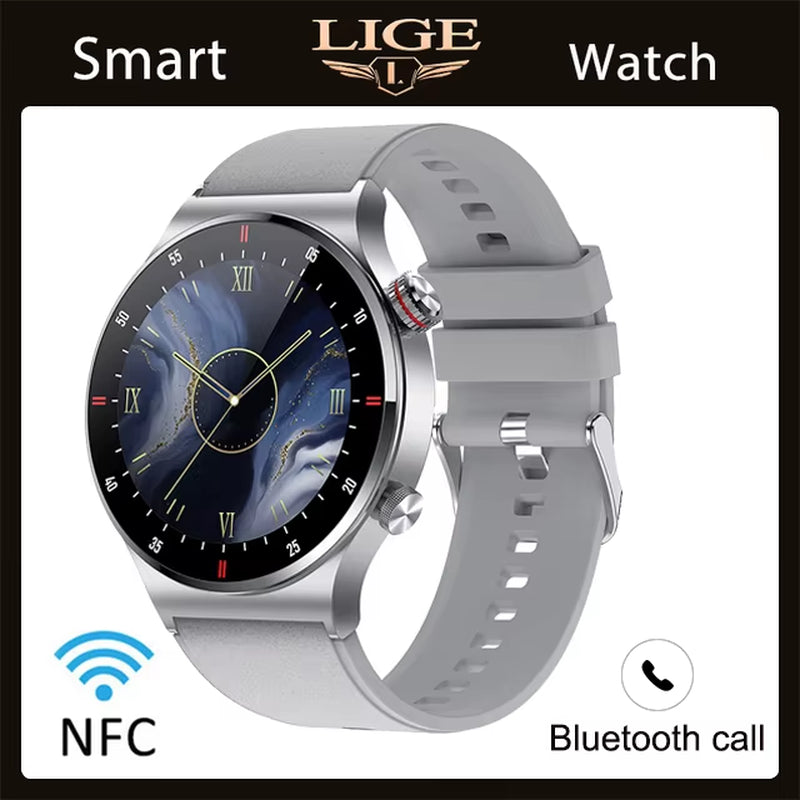 NFC Bluetooth Call Smart Watch Men 2023 Sport Bracelet ECG+PPG Waterproof Custom Watch Face Men Smartwatch for IOS Android