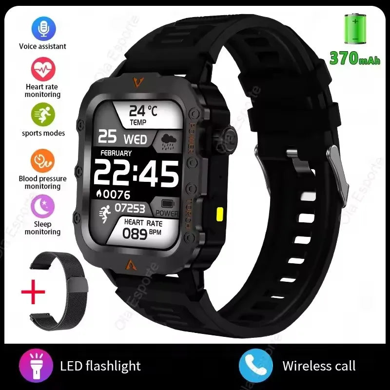New GPS Sport Smart Watch Waterproof BT Call Militarygrade Outdoor Smartwatch IP67 for Men Women Fashion Business Smartbracelet