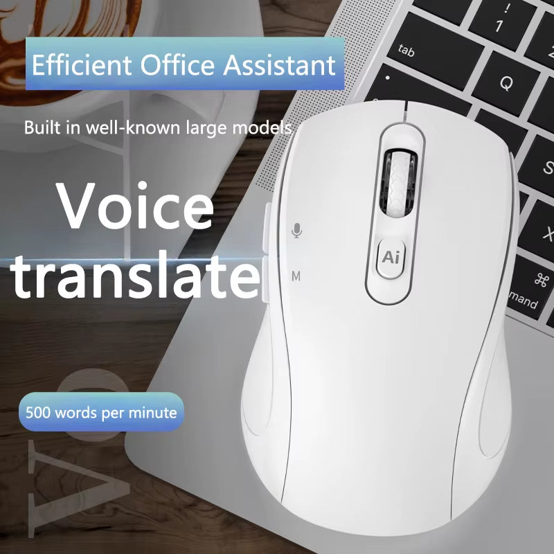 Intelligent Dual Mode Wireless Bluetooth Mouse Rechargeable Mute Mouse Voice Typing Translation Writing Office Universal 2026