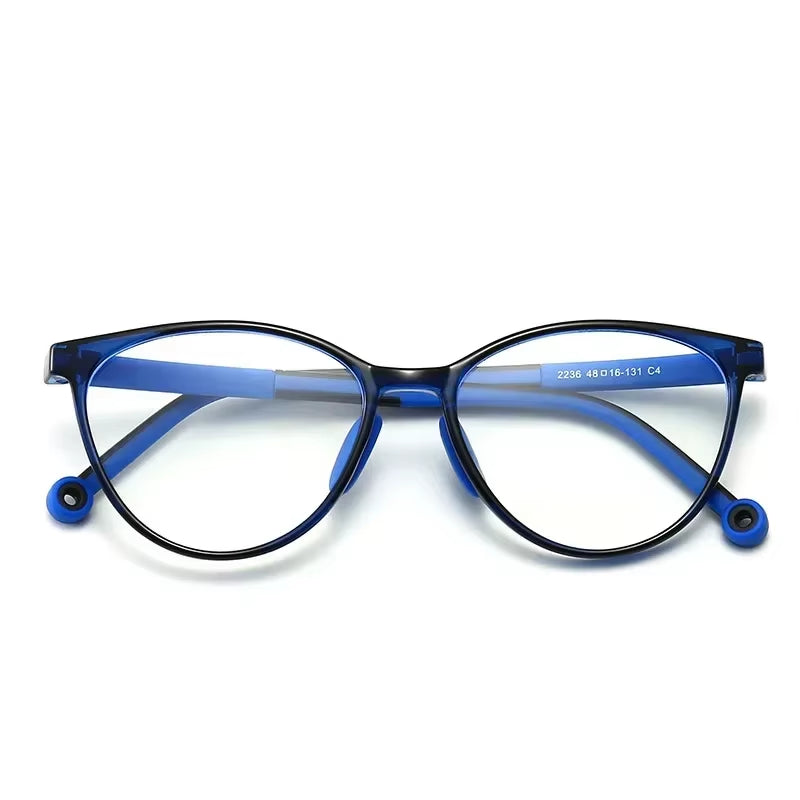 Blue Light Blocking Glasses for Kids Computer Glasses TR90 Frame Clear Lens Girl Boy Video Gaming Children Safety Eyewear