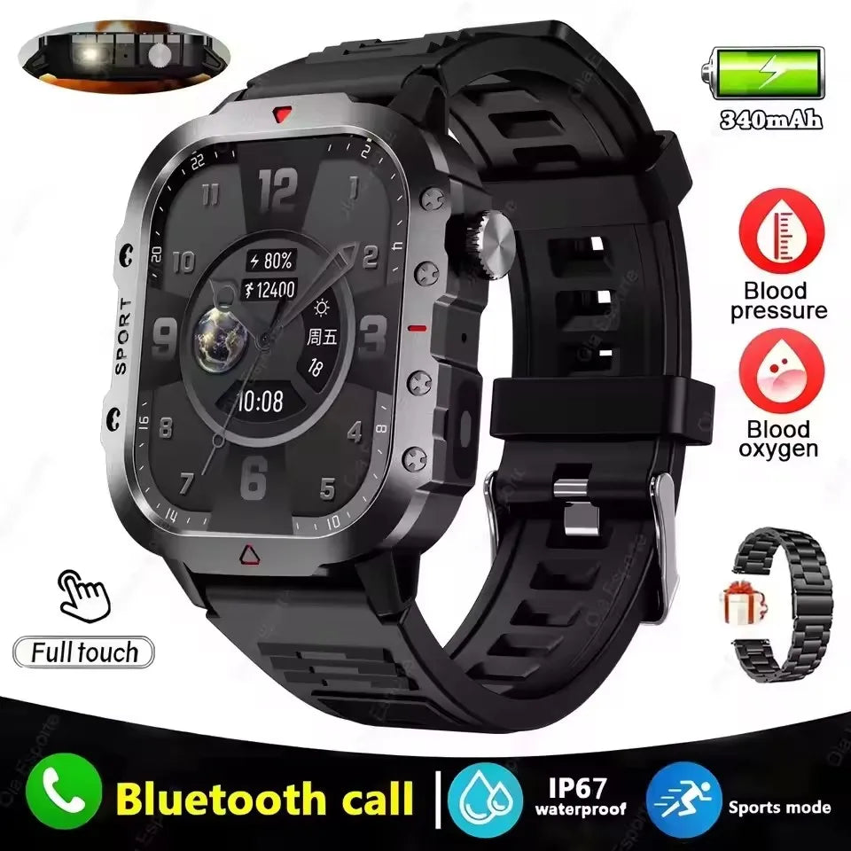 New GPS Sport Smart Watch Waterproof BT Call Militarygrade Outdoor Smartwatch IP67 for Men Women Fashion Business Smartbracelet