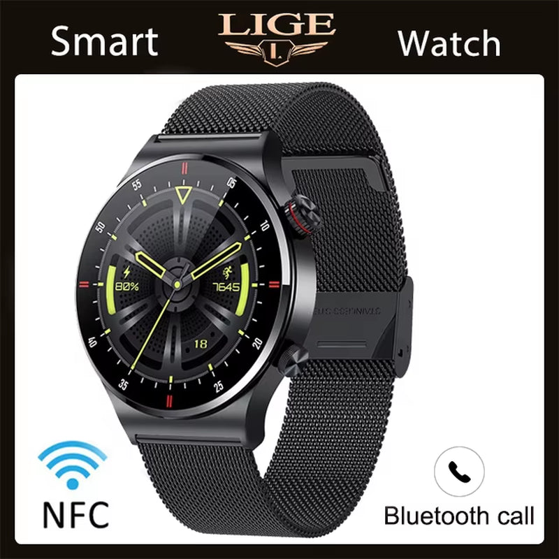 NFC Bluetooth Call Smart Watch Men 2023 Sport Bracelet ECG+PPG Waterproof Custom Watch Face Men Smartwatch for IOS Android