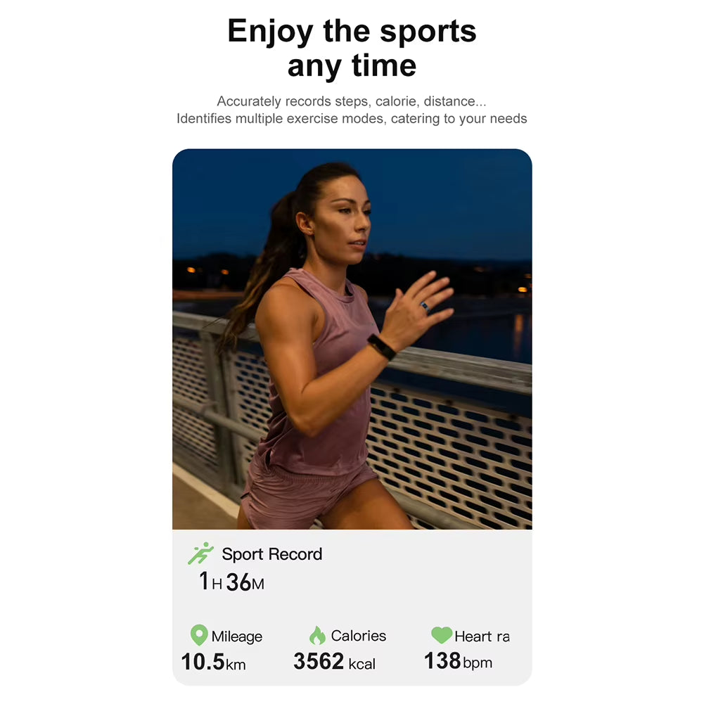 R02 Smart Ring Health Tracker 5.0 Bluetooth-Compatible Heart Rate Tracker IP68 & 5ATM Waterproof Wearable for Android for IOS