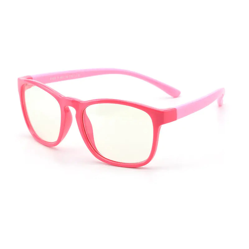 Kids' Stylish Anti-Blue Light Glasses with Silicone Frame